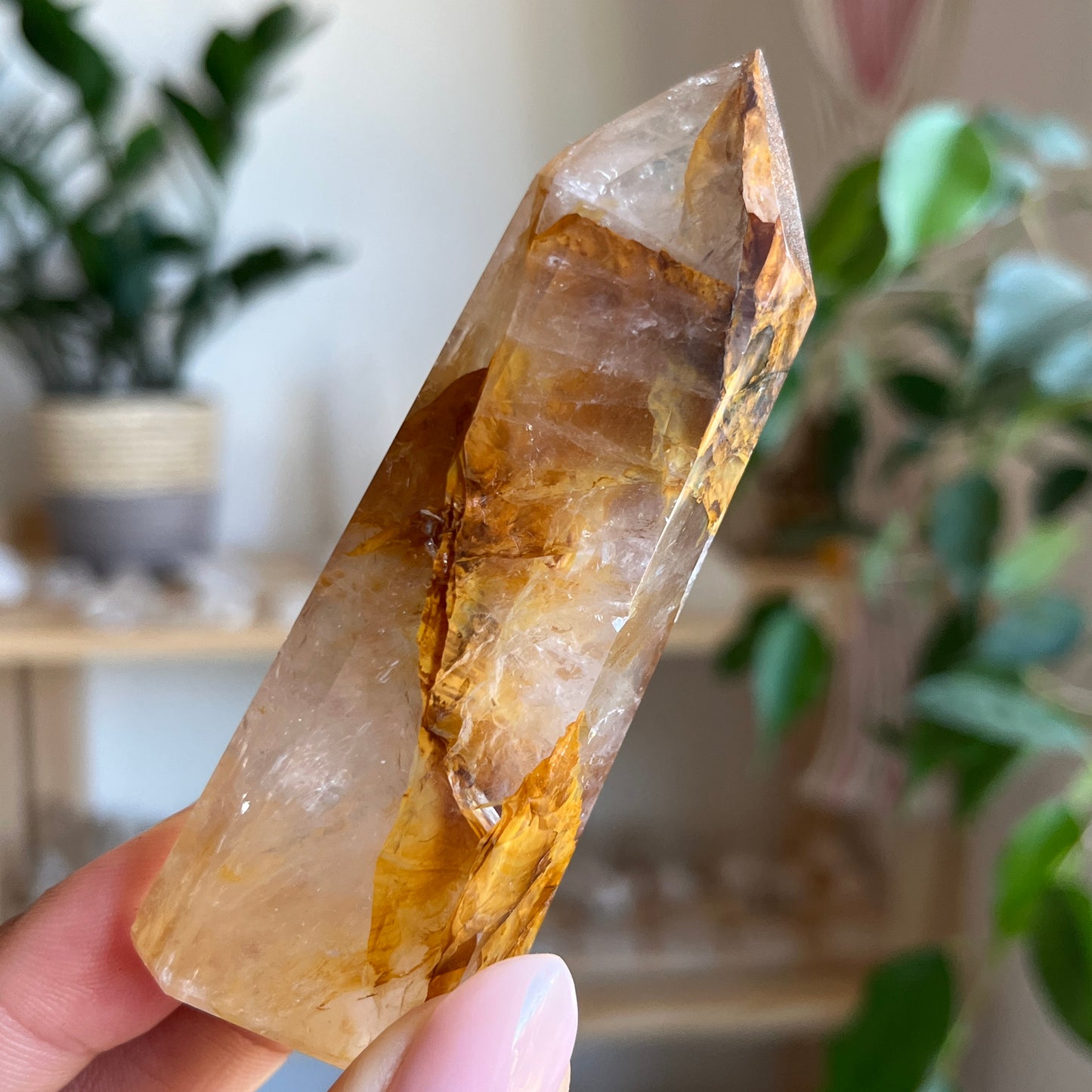 Golden Healer Quartz Crystal Tower 9.1cm tall