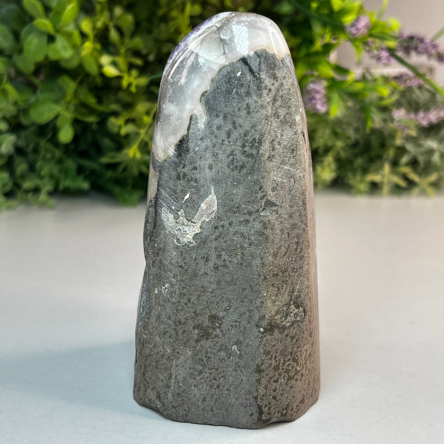 Amethyst Crystal Cut Base 636g - 11.1cm Tall