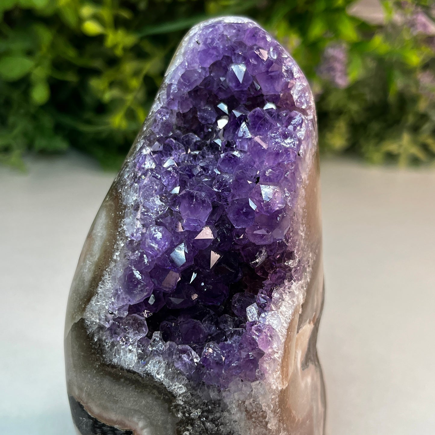Amethyst Crystal Cut Base 636g - 11.1cm Tall