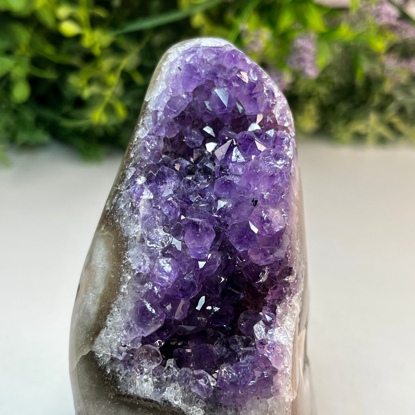 Amethyst Crystal Cut Base 636g - 11.1cm Tall