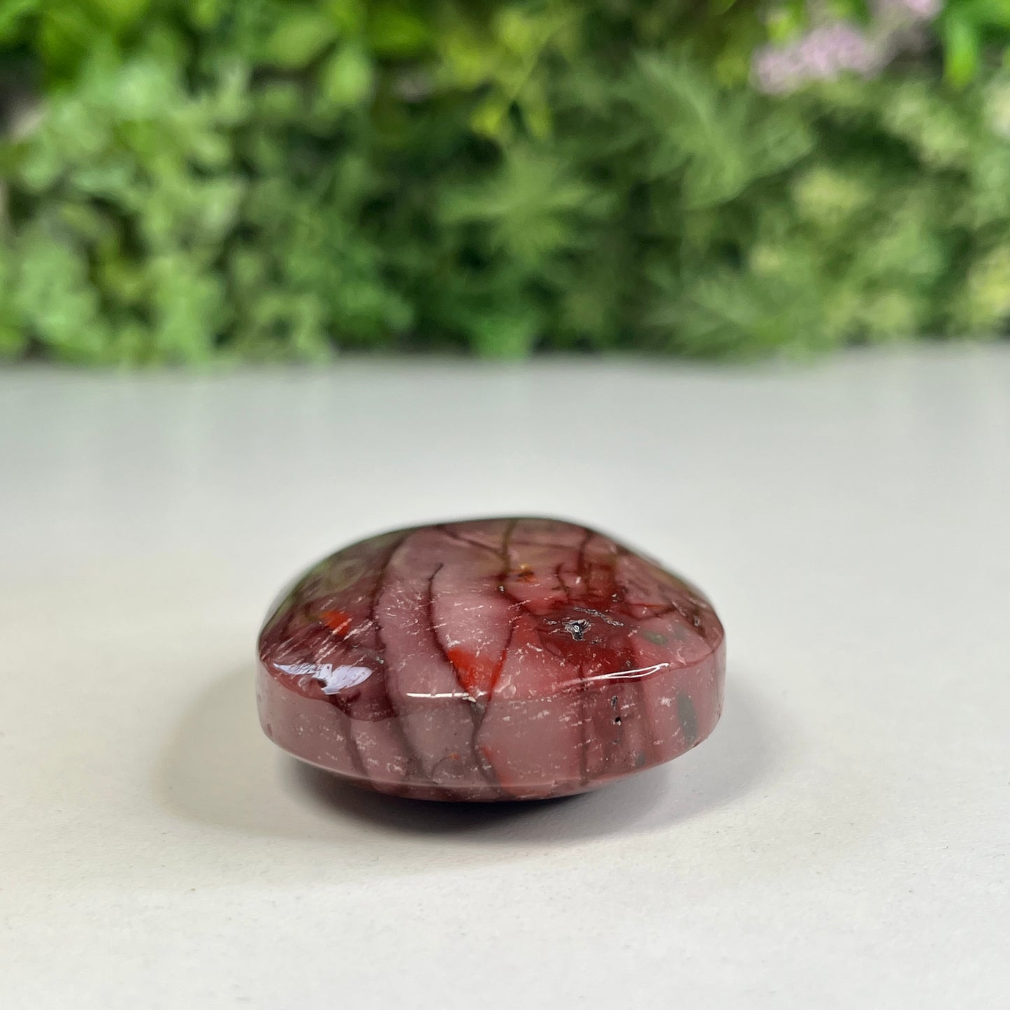 Red Mookaite Jasper Crystal Palmstone 73g - 6.1cm