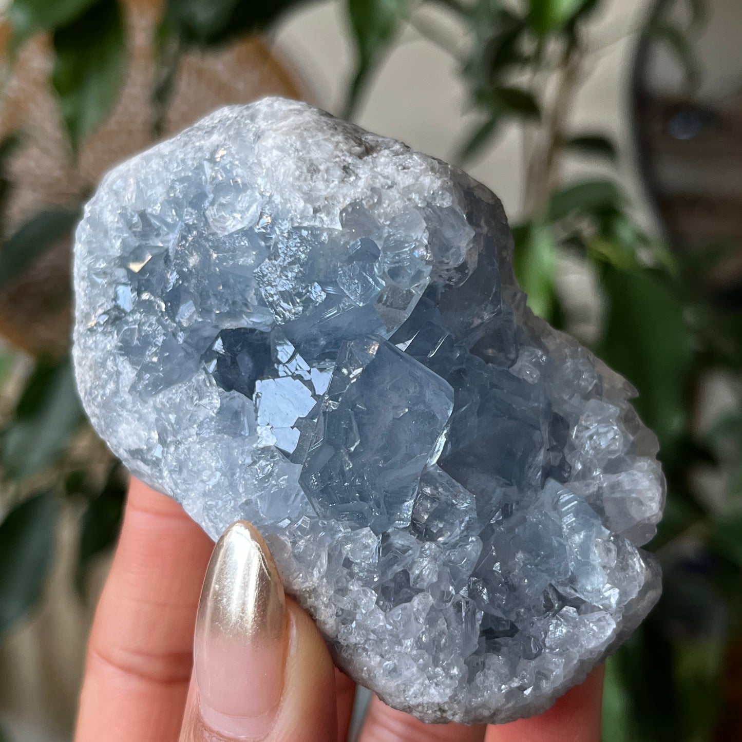 Celestite Geode Madagascar Crystal 8.5cm - 320g