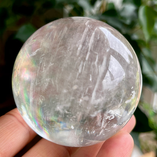 Clear Calcite Crystal Sphere 318g - 6cm