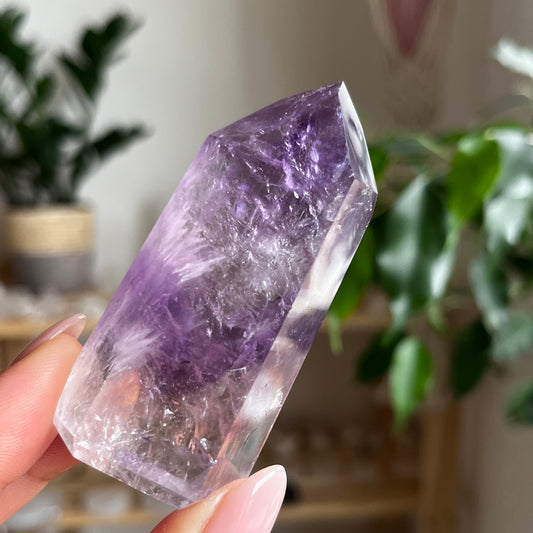 Phantom Amethyst Crystal Tower 7cm Tall