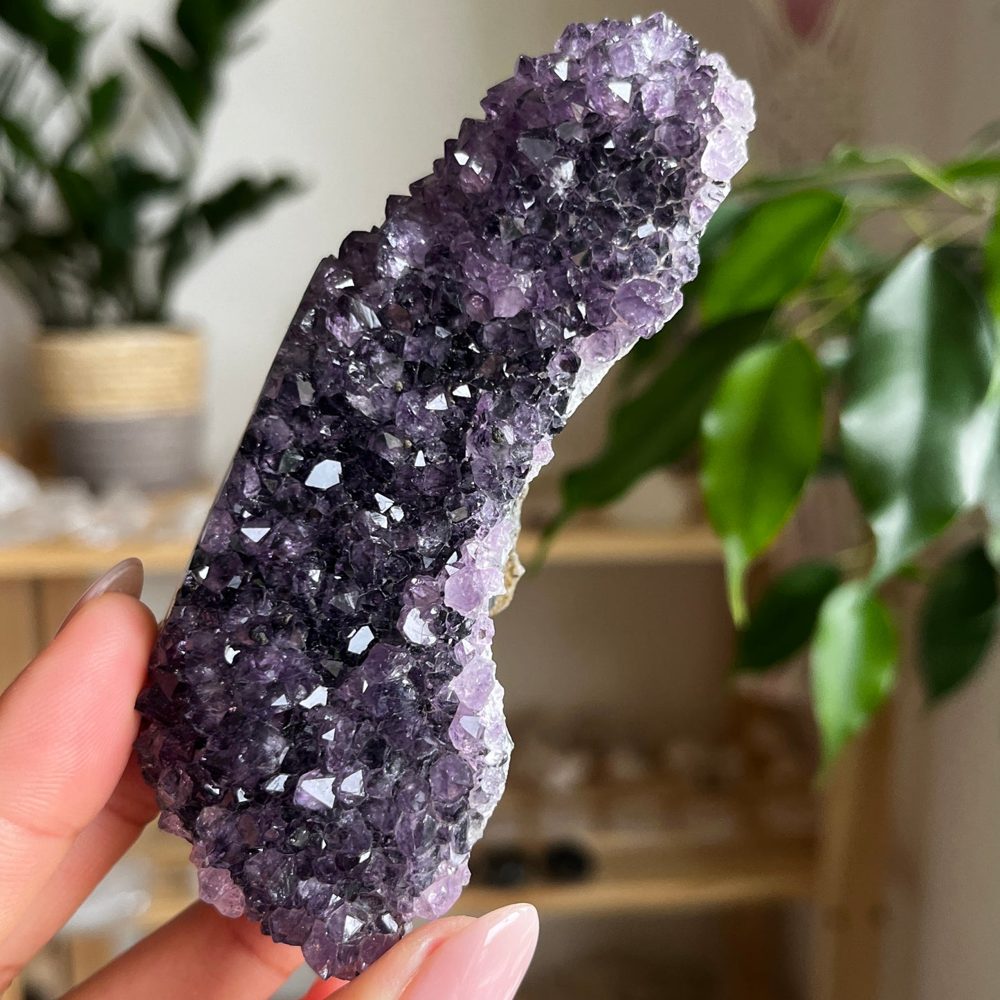 Raw Amethyst Crystal With Stalactite 10.4cm