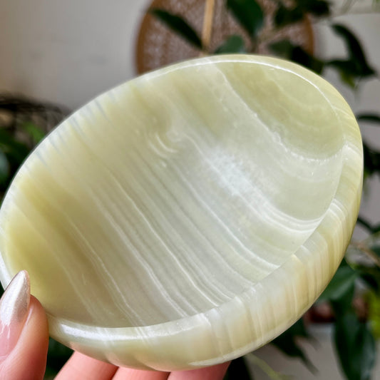 Banded Calcite Crystal Bowl 10.8cm Wide