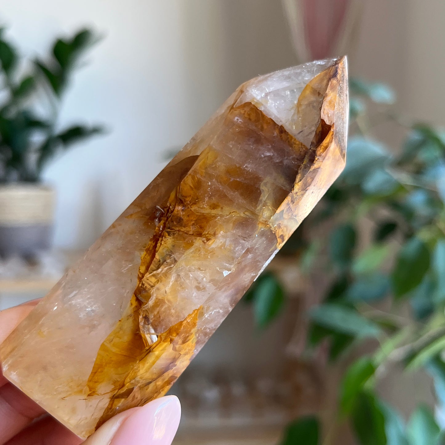 Golden Healer Quartz Crystal Tower 9.1cm tall