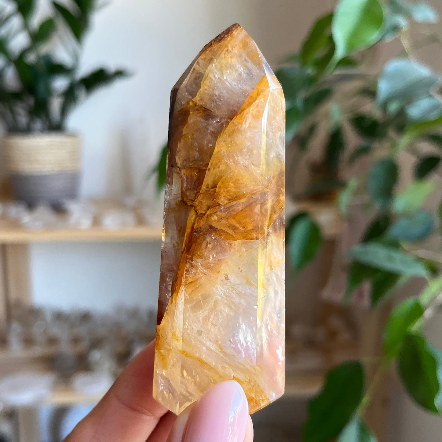 Golden Healer Quartz Crystal Tower 9.1cm tall