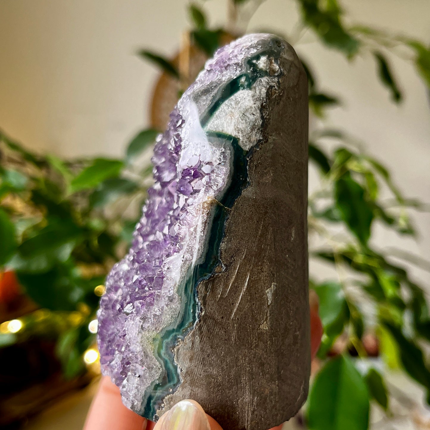 Amethyst A+ Cut Base Crystal 560g - 9.6cm Tall