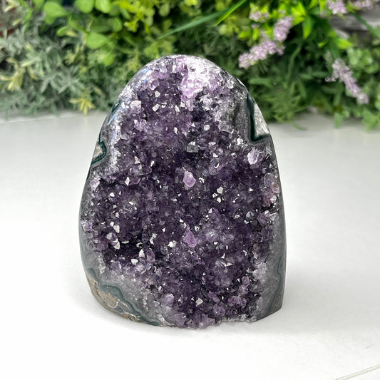 Amethyst A+ Cut Base Crystal 560g - 9.6cm Tall