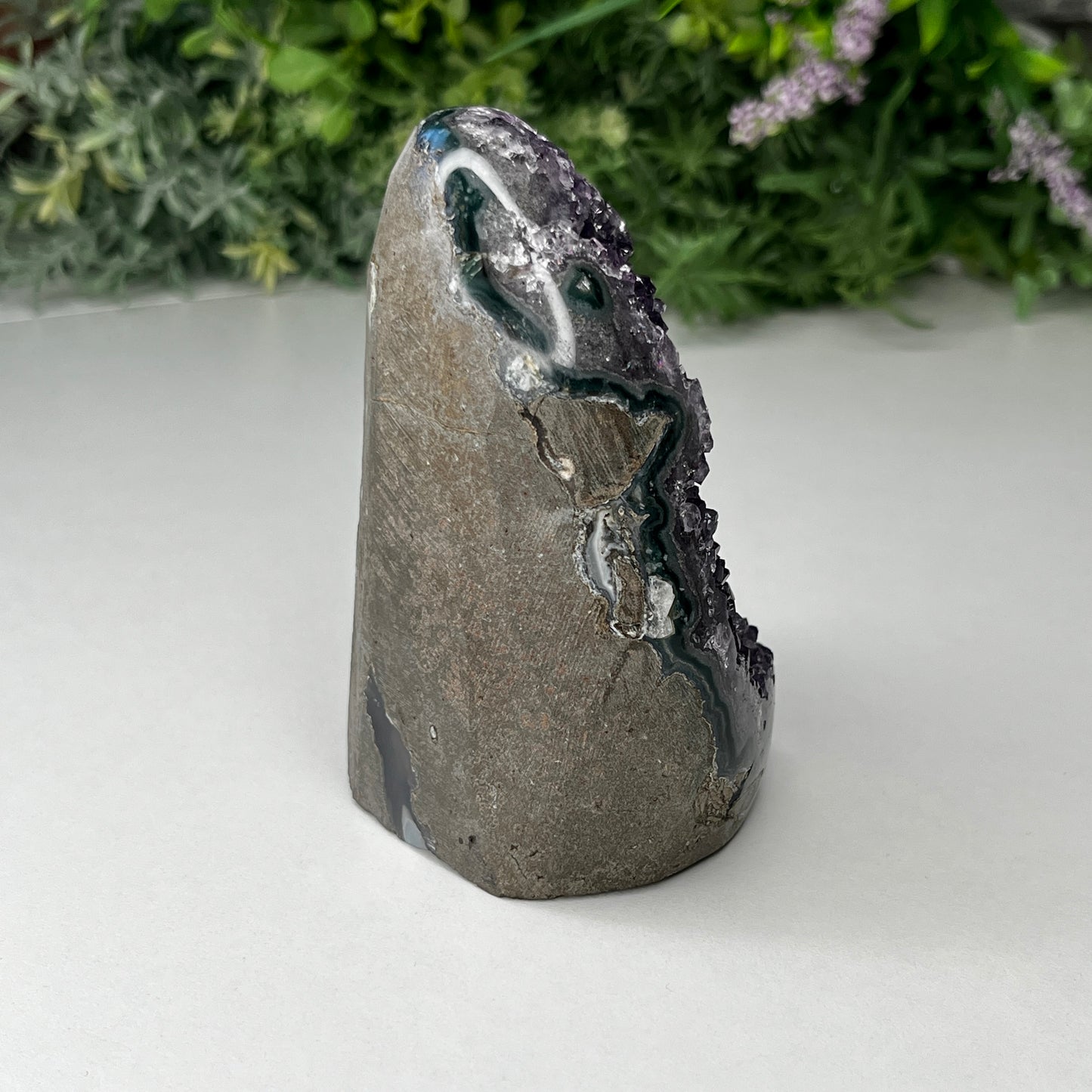 Amethyst A+ Cut Base Crystal 560g - 9.6cm Tall