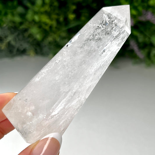 Clear Quartz Tower Obelisk Crystal 116g - 9.3cm Tall